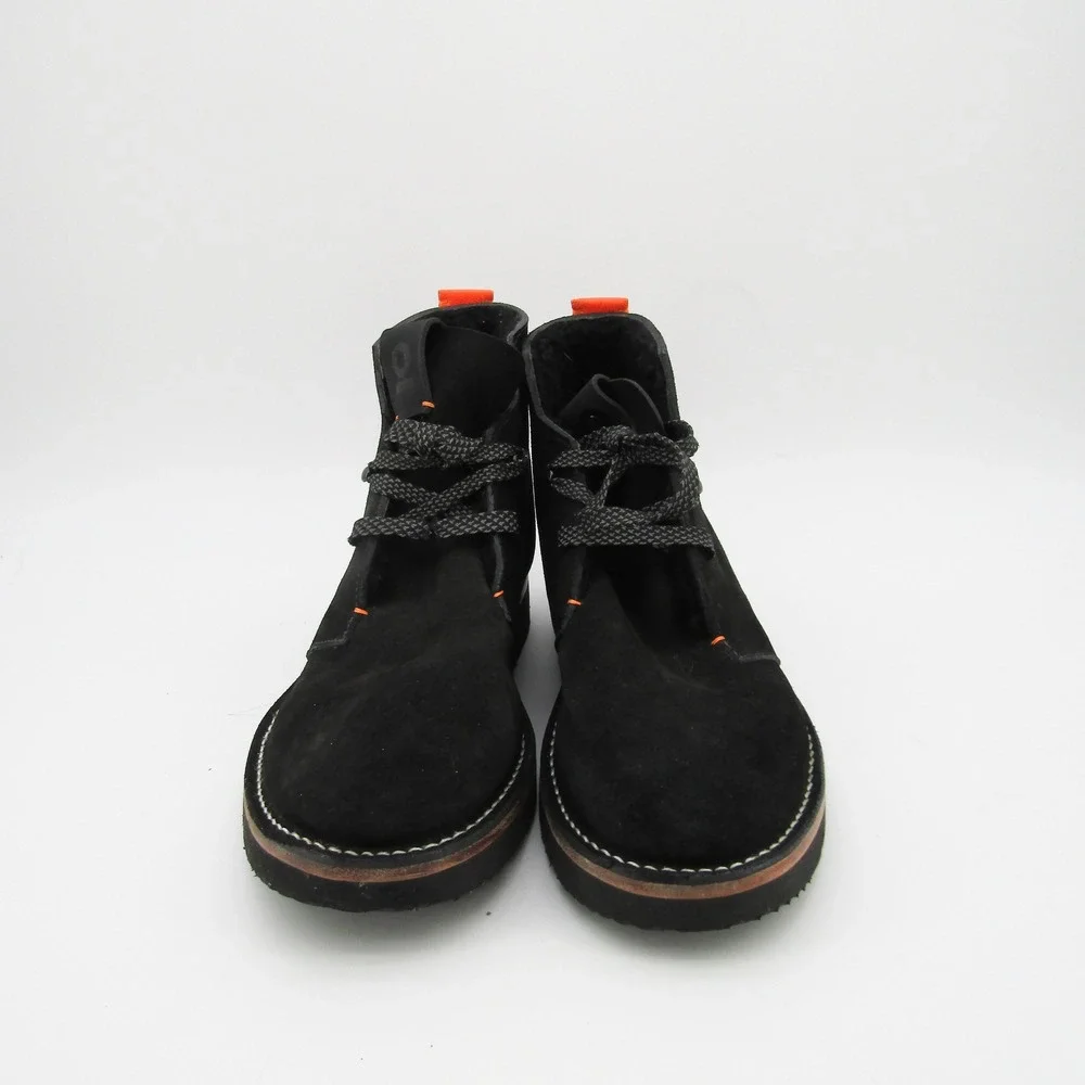 No. One Alpha Stitch Black Suede Chukka Boots Mens Vibram Sole Lace Up Ankle